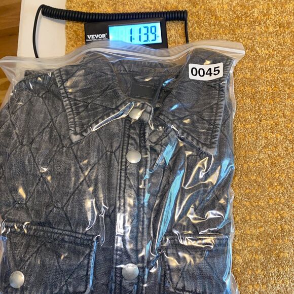 NWT Blank NYC Jacket Black Acid Wash Quilted Puffer Shacket Size M - Picture 12 of 12